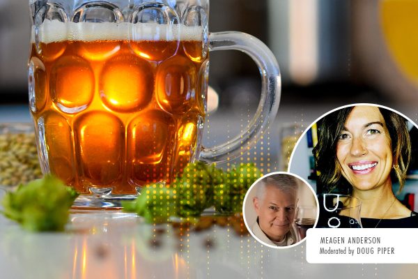 zymurgy live cover with dimpled beer mug and speaker thumbnails