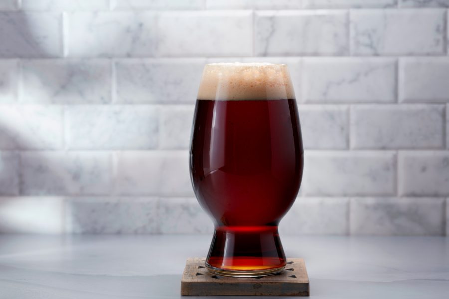 brown-amber-colored beer