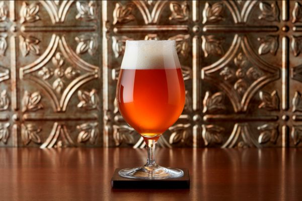 copper amber colored beer in glass