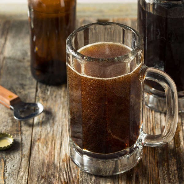 Large mug of carbonated rootbeer