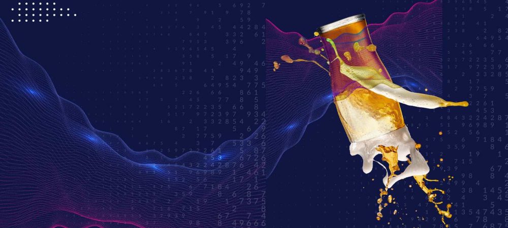 AI-style rendition of a spilling beer