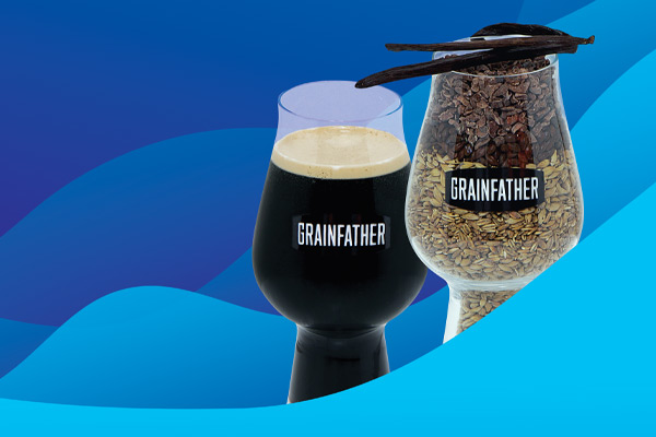 Glasses with beer and grains