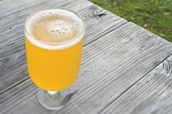 pale gold beer in glass