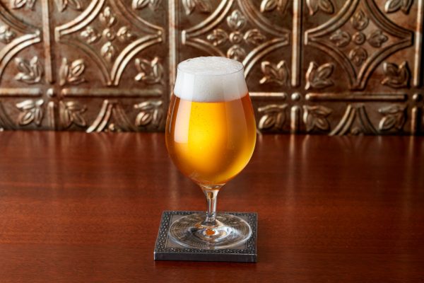 pale beer in tulip glass