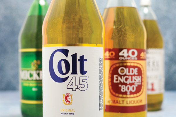 40 ounce bottles of malt liquor