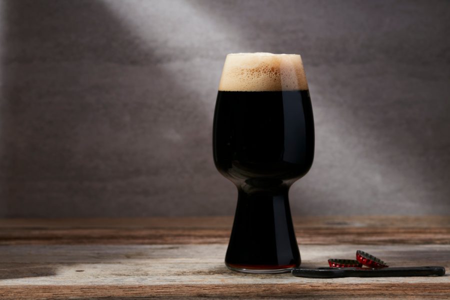 stout or porter beer in glass