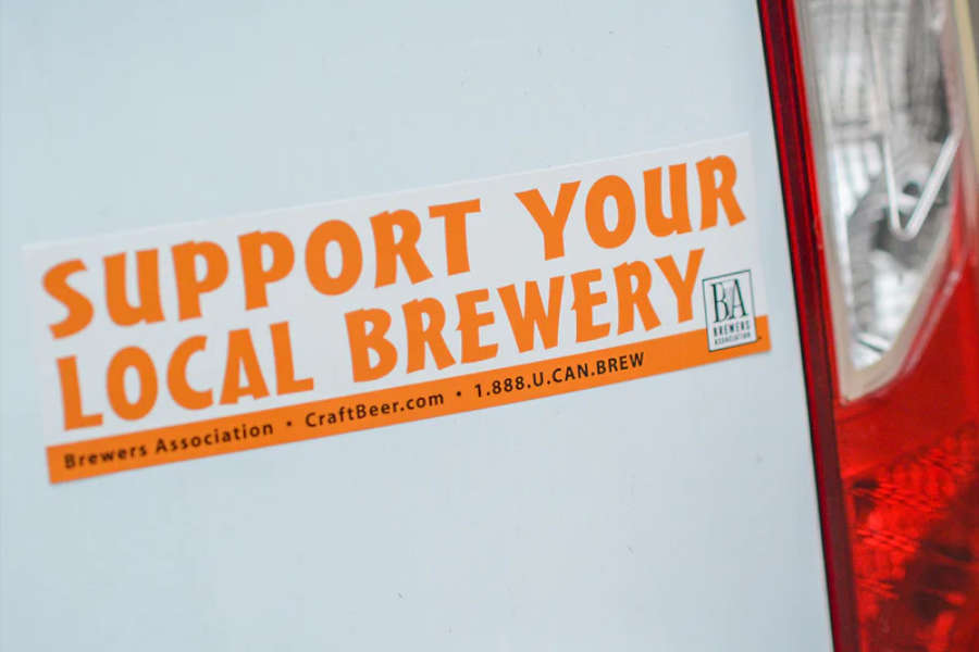 support your local brewery sticker