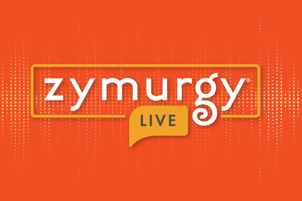 Zymurgy Live logo on orange background
